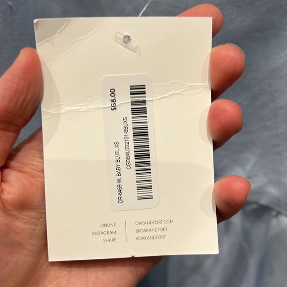 Brand NEW NWT OAK + FORT Tiered Blue Dress - Picture 9 of 9